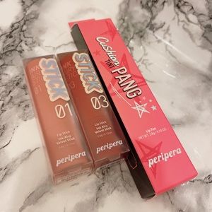 Peripera Ink Airy Velvet Stick 01 & 03 w/ free Cushion Pang Tint in #5 MLBB Rose